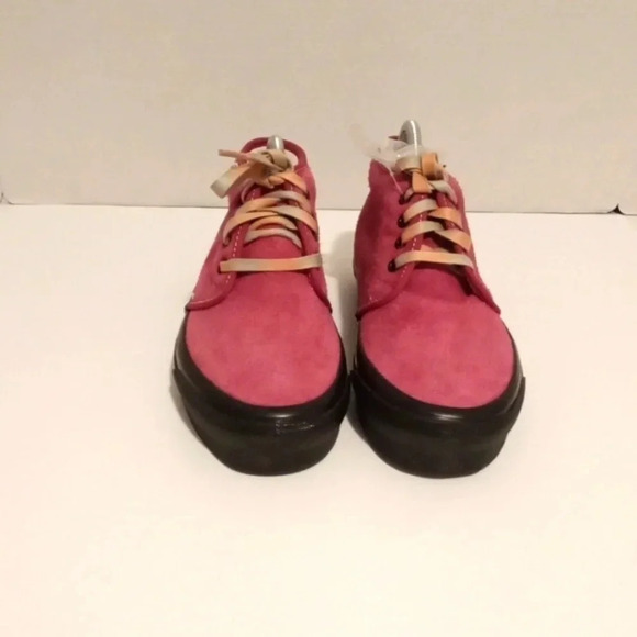 Vans RARE vault OG chukka boot hairy suede cerise apricot skate BMX size 9.5 wom - Picture 2 of 7